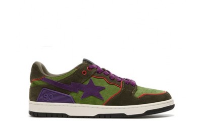 A Bathing Ape Sk8 Sta Dark Purple Green