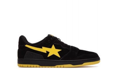 A Bathing Ape Sk8 Sta Black Electric Yellow