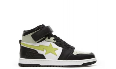 A Bathing Ape Block Sta Hi Black Lime