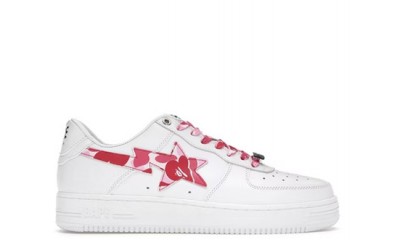 A Bathing Ape Bape Sta Low White ABC Camo Pink