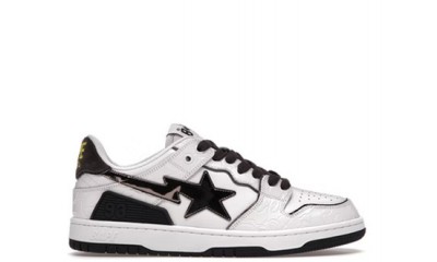 A Bathing Ape Bape SK8 Sta White Silver