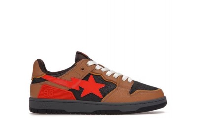 A Bathing Ape Bape SK8 Sta Brown Orange