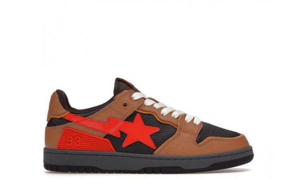 A Bathing Ape Bape SK8 Sta Brown Orange