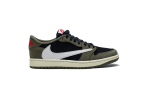 Travis Scott x Air Jordan 1 Low Black Olive