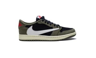 Travis Scott x Air Jordan 1 Low Black Olive